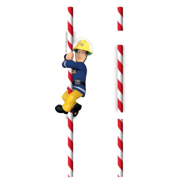 Fireman Sam Teamwork paper straw set of 8 pieces