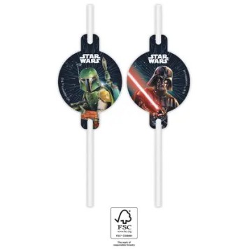 Star Wars Galaxy paper straw, set of 4 FSC