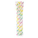 Colour Colorful Dots paper straw pack of 12