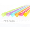 Colour Colors plastic reusable straw set of 17 + brush