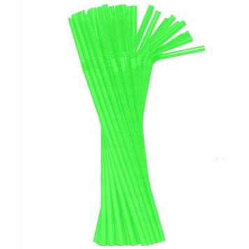 Colour Green plastic straw 50 pcs