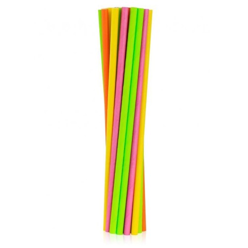 Colour Neon paper straw 24 pcs