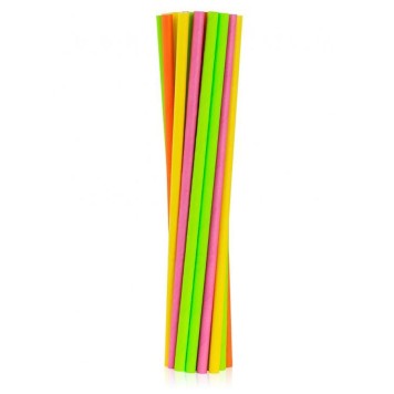 Colour Neon paper straw 24 pcs