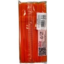 Colour Orange plastic straw 50 pcs