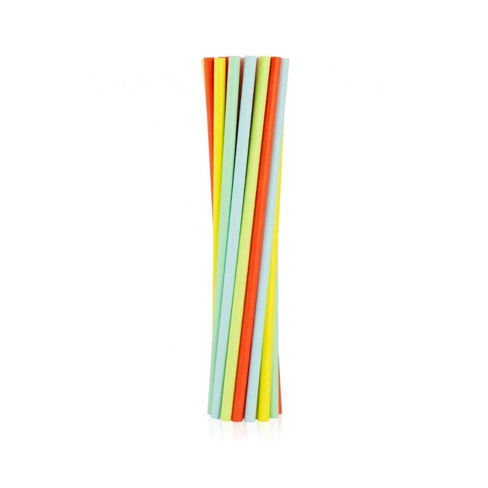 Colour Pastel paper straw 12 pcs