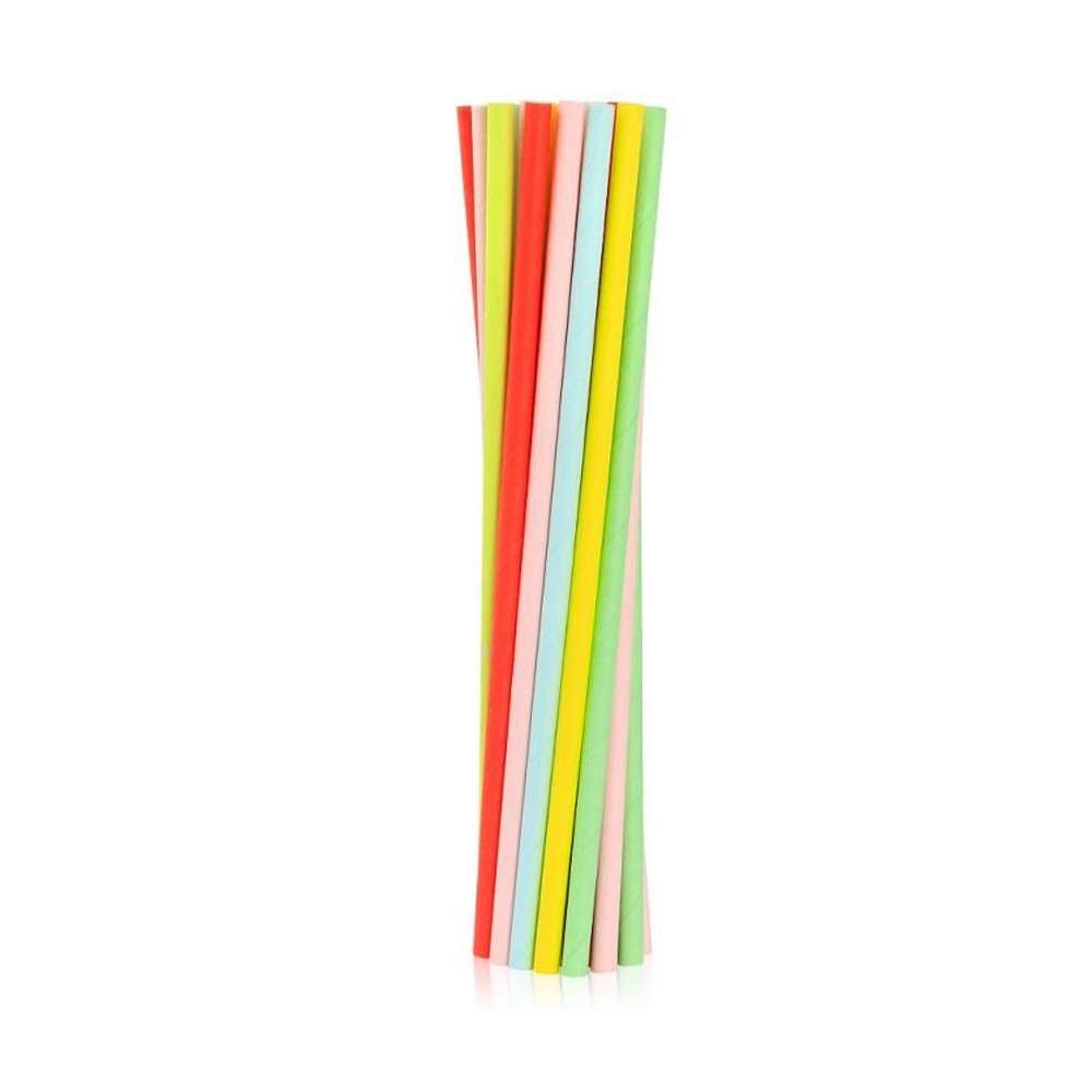 Colour Pastel paper straw, 24-pack