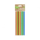 Colour Rainbow paper straw set of 24