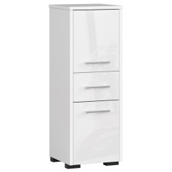 Meuble de salle de bain 30x85x30cm Blanc brillant