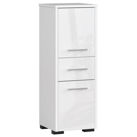 Meuble de salle de bain 30x85x30cm Blanc brillant