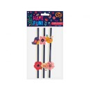 Spring Have Fun paper straw set of 6