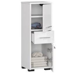Meuble de salle de bain 30x85x30cm Blanc brillant