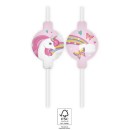 Unicorn Rainbow Colors paper straw, set of 4 FSC