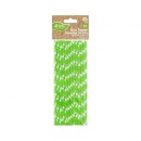 Colour Green Polka Dots Green Paper Straw, Pack of 24