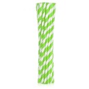 Colour Green Stripes Green Flexible Paper Straw 12 pcs
