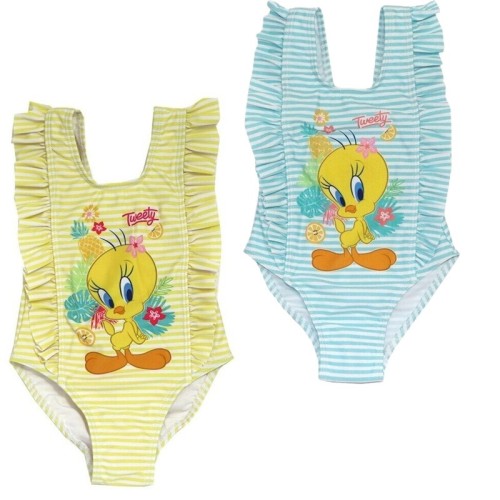 The Looney Tunes Tweety baby swimsuit, swimming 12-36 months