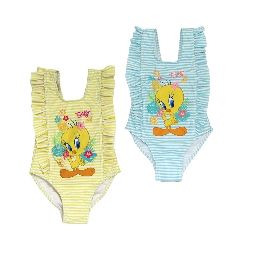 The Looney Tunes Tweety baby swimsuit, swimming 12-36 months