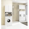 Meuble de salle de bain 30x85x30cm Blanc brillant
