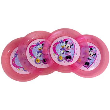 Disney Minnie  Junior micro premium plastic dinner plate set of 4, 21 cm