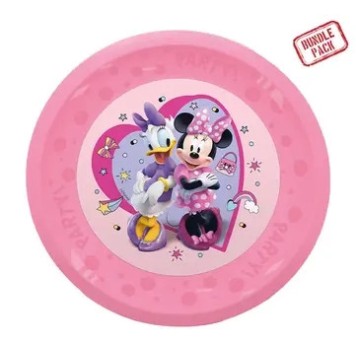 Disney Minnie Makes Me Smile micro premium plastic dinner plate set of 4, 21 cm