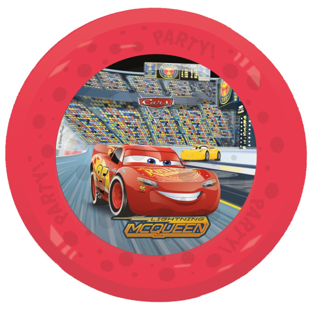 Disney Cars Arena Race micro premium plastic dinner plate set of 4, 21 cm