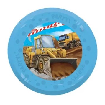 Construction Grabber micro premium plastic dinner plate set of 4 pcs 21 cm