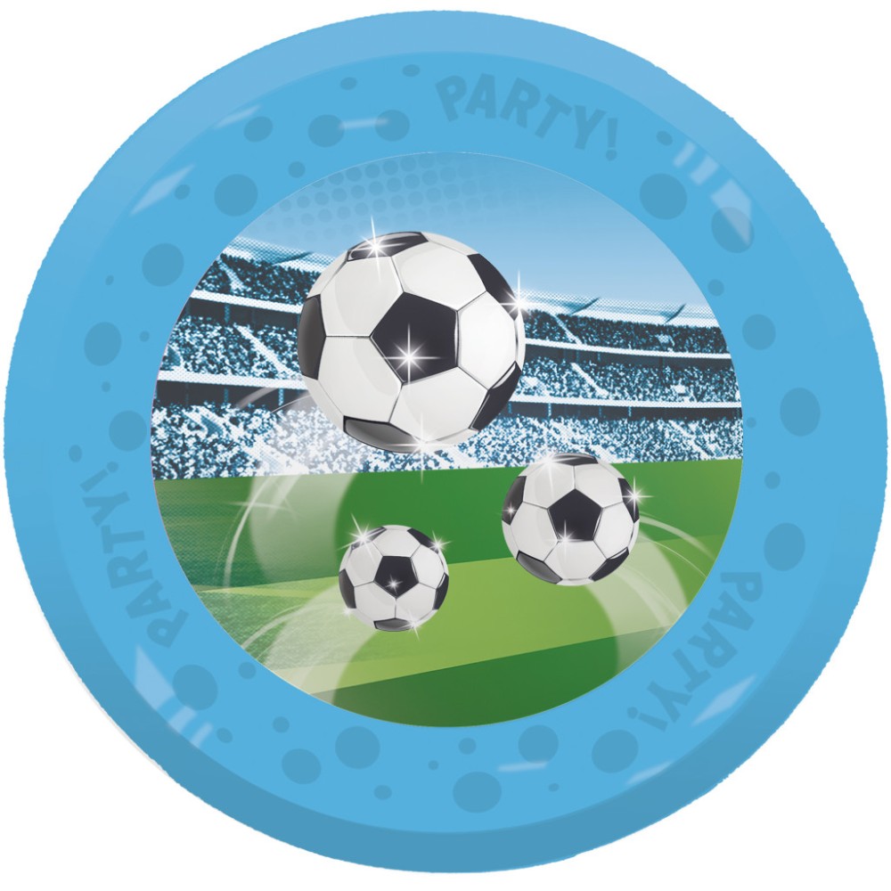 Football Soccer Fans micro premium plastic dinner plate 4-piece set 21 cm