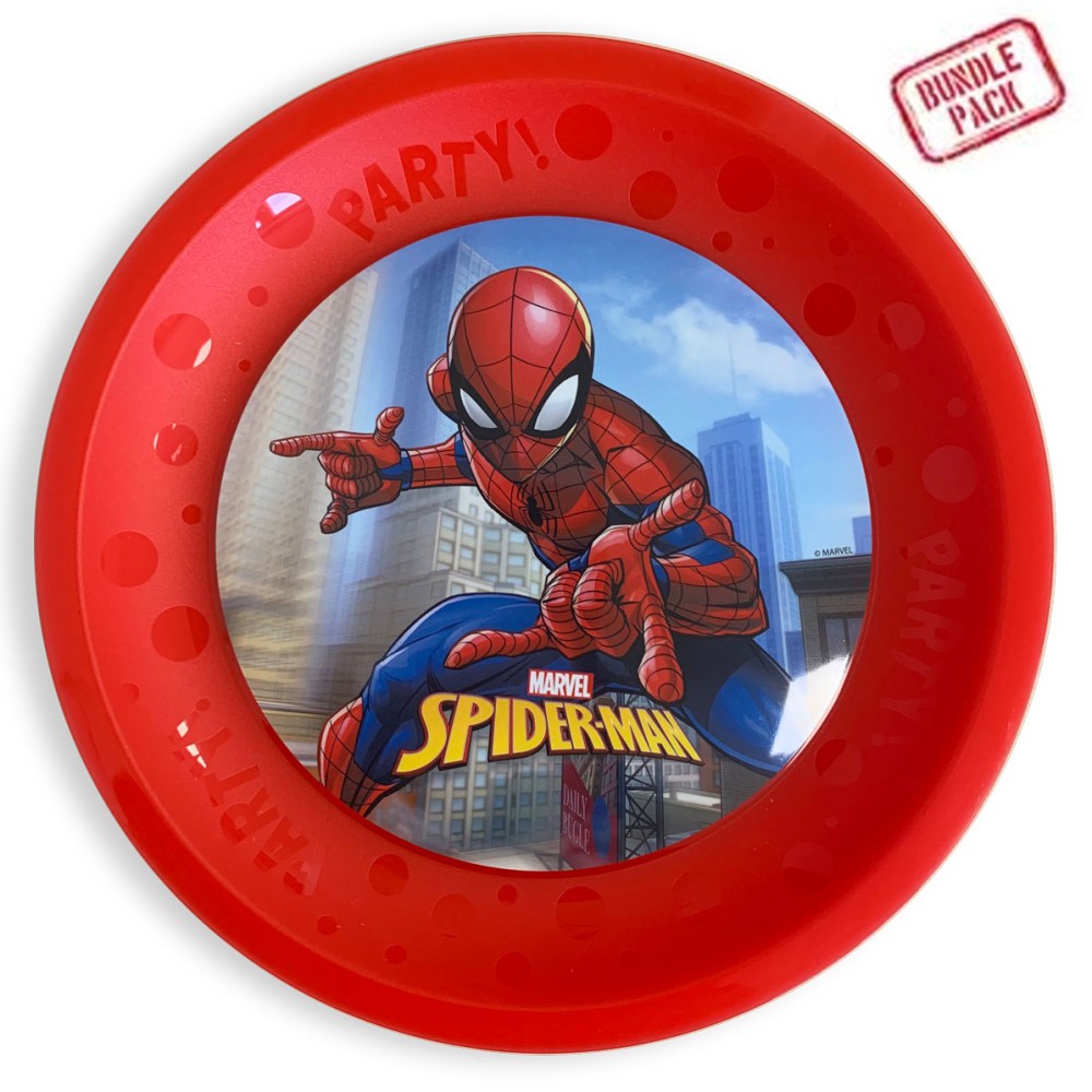 Spiderman Crime Fighter micro premium plastic plate 4 pcs set 21 cm