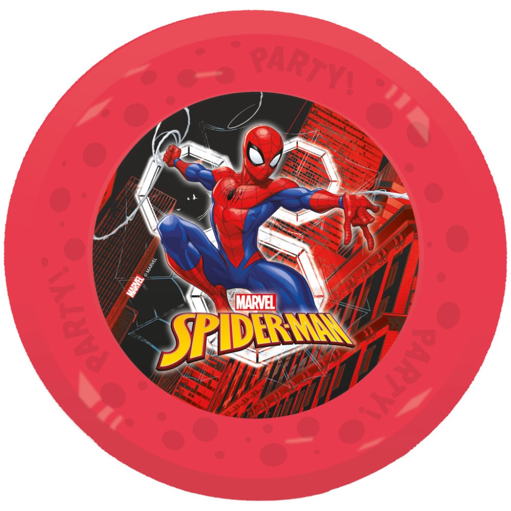 Spiderman World of Webs micro premium plastic plate 4 pcs set 21 cm