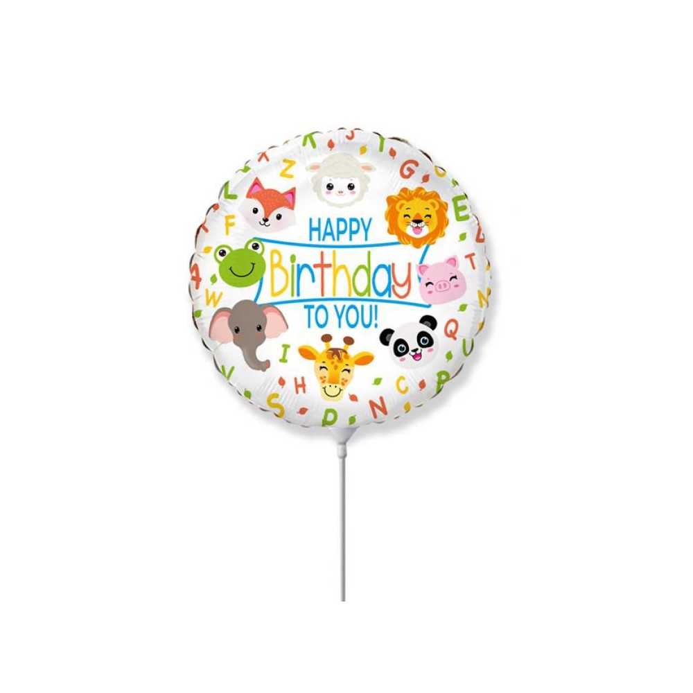 Happy Birthday Animals  Animal Happy Birthday foil balloon 36 cm (WP)