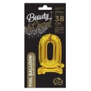 Number B&C Gold Gold Mini Number 0 Foil Balloon with Base 38 cm