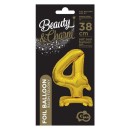 Number B&C Gold Gold Mini Number 4 Foil Balloon with Base 38 cm