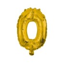 Number Gold, 0-shaped foil balloon 10 cm