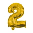 Number Gold, Gold mini number 2 foil balloon 32 cm
