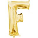 Number Gold, Gold mini F letter foil balloon 33 cm