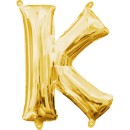 Number Gold, Gold mini K letter foil balloon 33 cm