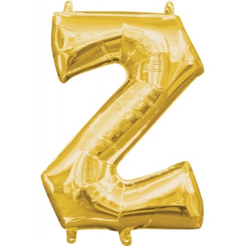 Number Gold, Gold mini Z letter foil balloon 33 cm