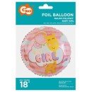 Happy Birthday Baby Girl Foil Balloon 36 cm