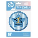 First Birthday Blue foil balloon 36 cm