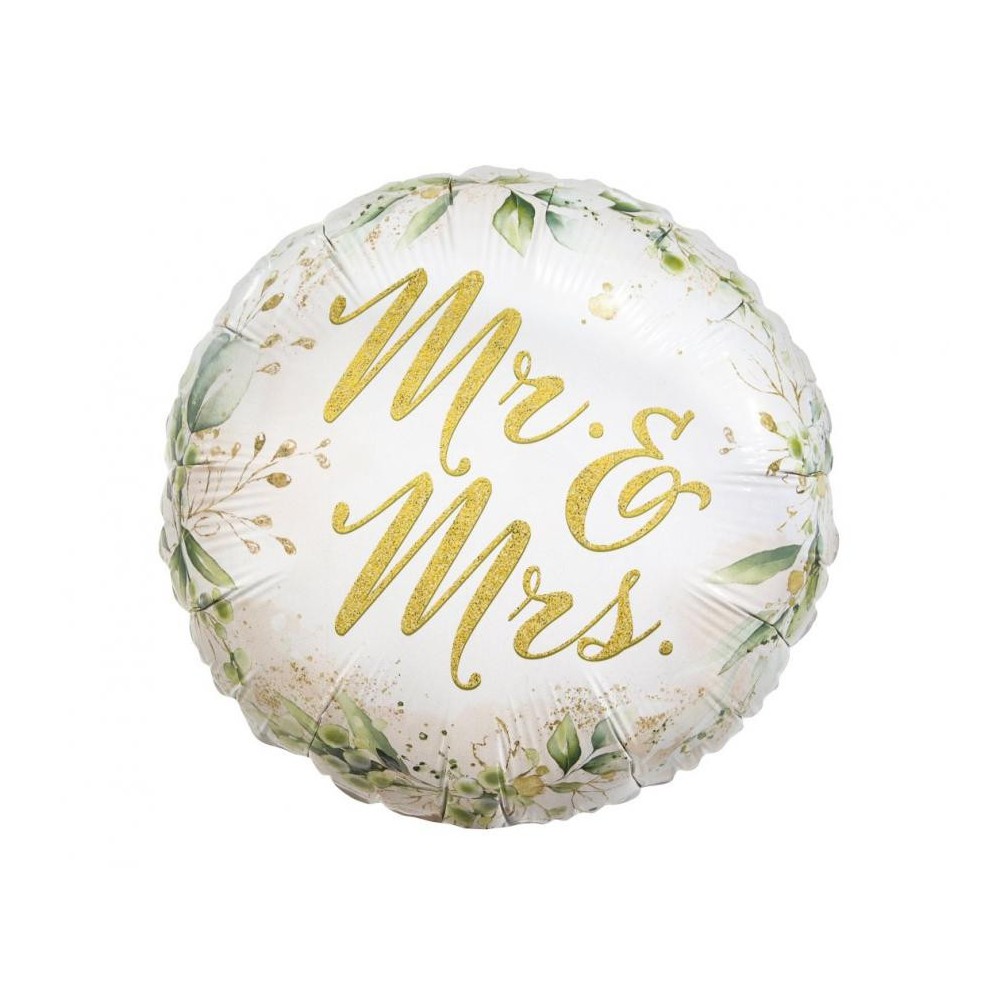 Wedding Mr & Mrs, foil balloon 36 cm
