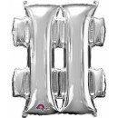 Number Mini Foil Balloon Hashtag Icon, Silver 33 cm