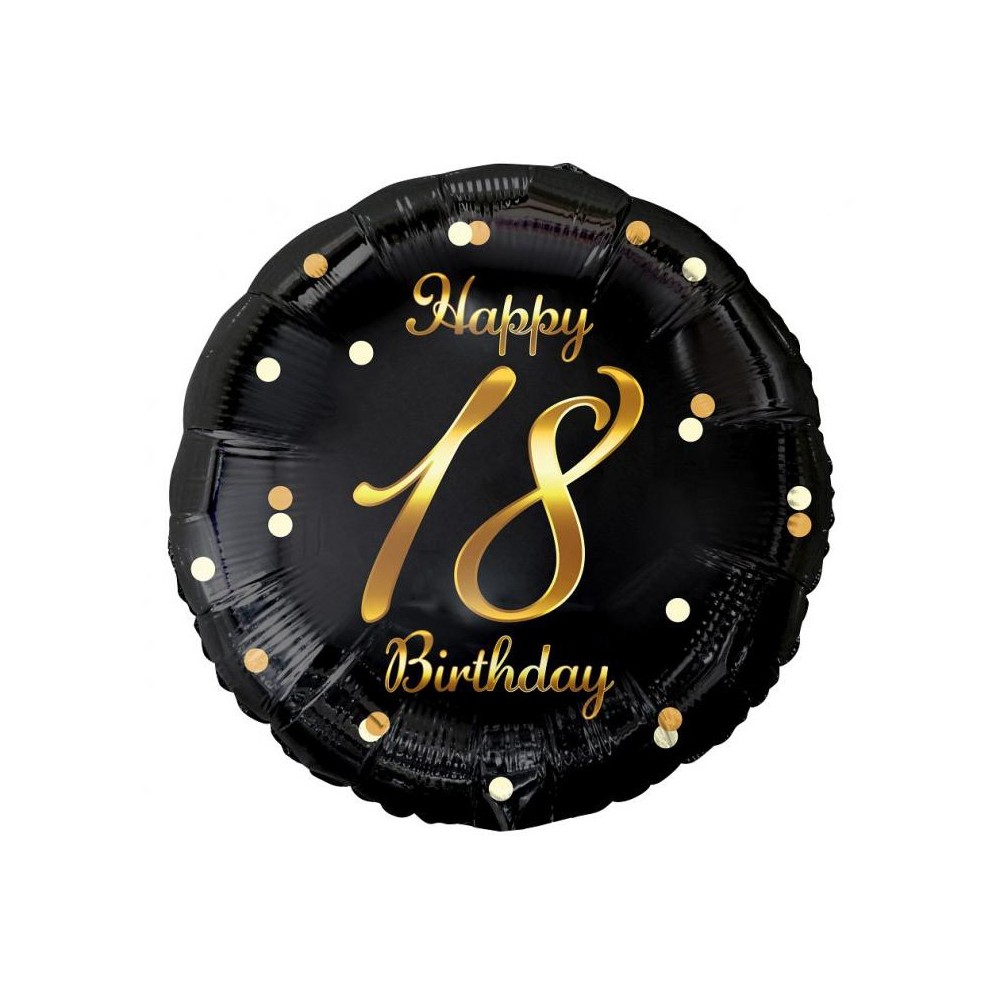 Happy Birthday B&C Gold Happy Birthday 18 foil balloon 36 cm