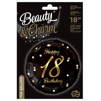 Happy Birthday B&C Gold Happy Birthday 18 foil balloon 36 cm