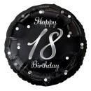 Happy Birthday B&C Silver Happy Birthday 18 foil balloon 36 cm