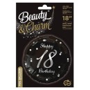 Happy Birthday B&C Silver Happy Birthday 18 foil balloon 36 cm