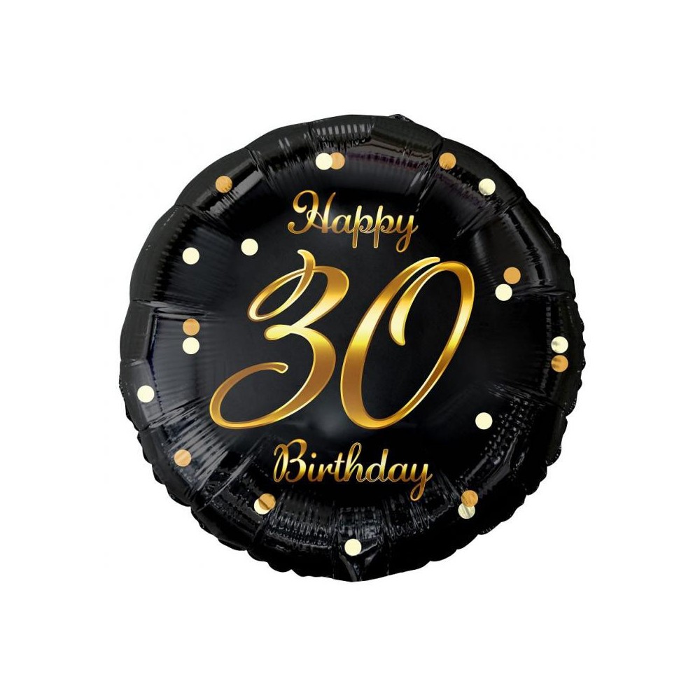 Happy Birthday B&C Gold Happy Birthday 30 foil balloon 36 cm