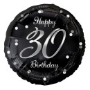 Happy Birthday B&C Silver Happy Birthday 30 foil balloon 36 cm