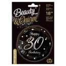 Happy Birthday B&C Silver Happy Birthday 30 foil balloon 36 cm