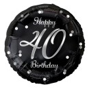 Happy Birthday B&C Silver Happy Birthday 40 foil balloon 36 cm