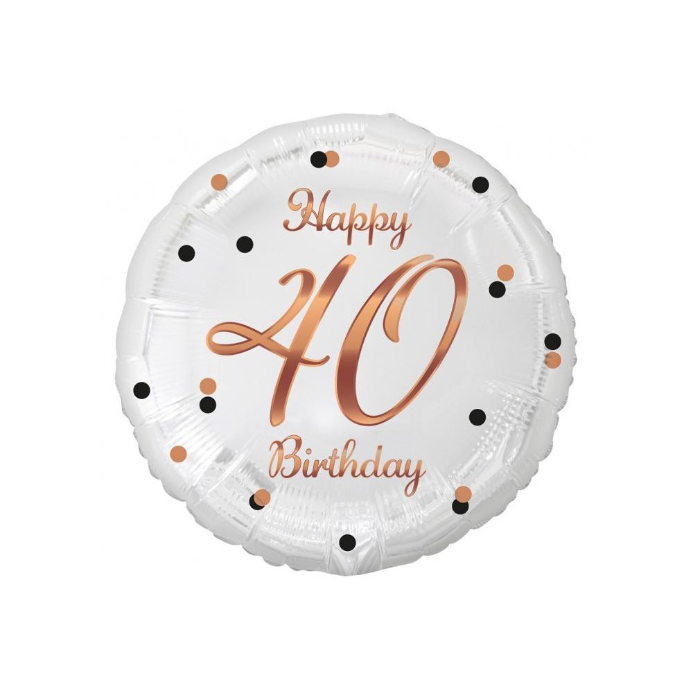 Happy Birthday B&C White Happy Birthday 40 foil balloon 36 cm