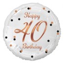 Happy Birthday B&C White Happy Birthday 40 foil balloon 36 cm